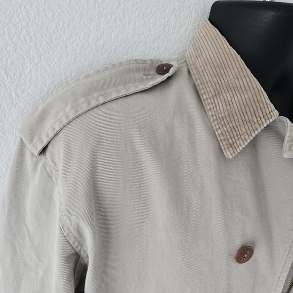 Ralph Lauren Blue Label Vintage Canvas Cotton Jacket Corduroy Collar size Small - Picture 4 of 16